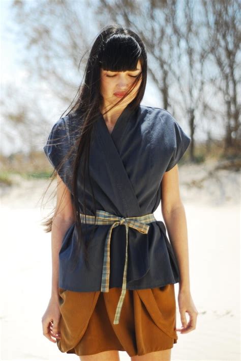 kimono navy blue